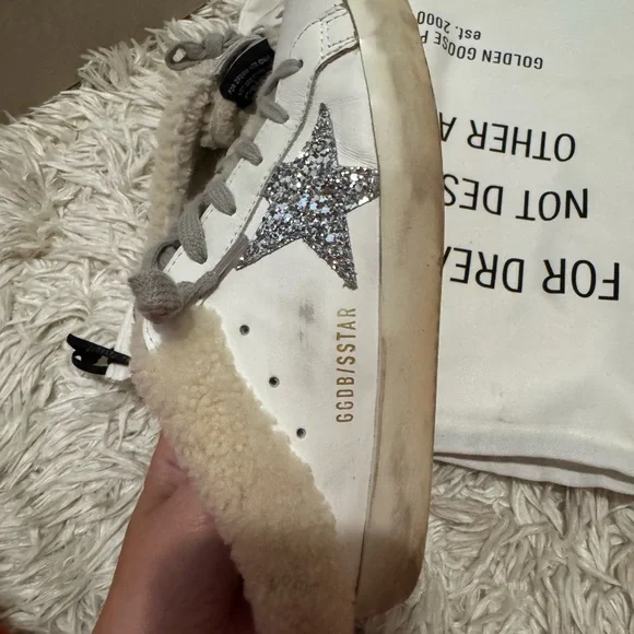 Golden Goose Superstar Sabot Sneaker Mules white leather with Shearling Lining - Picture 9 of 12